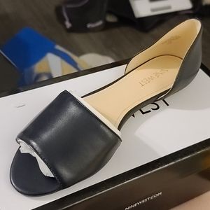 Nine West Dark Blue Leather Flats